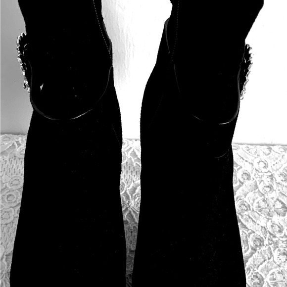 Michael Kors~Classy Suede/Leather Ankle Boots, with Stunning Attached Crystals. - Picture 8 of 8